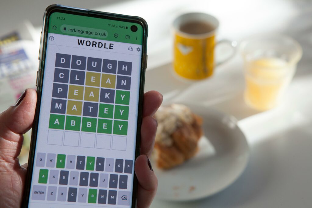 A picture of Wordle, a popular puzzles product.